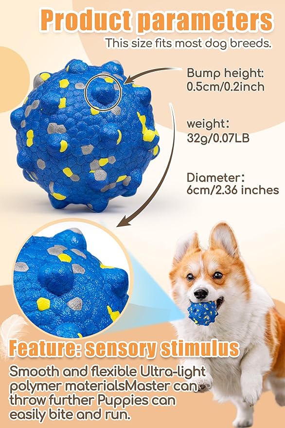 Dog Tennis Balls for Aggressive Chewers, Indestructible Durable Bouncy Interactive Toy for Dogs Fetch Game Lightweight Floating Outdoor Training(4Pcs Medium)-PawvioPets