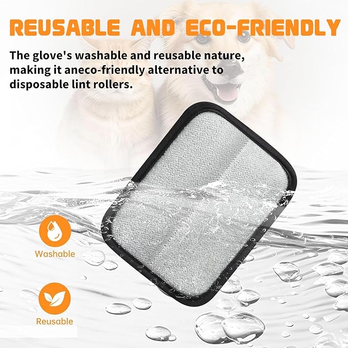 2 Upgraded Thickened Electrostatic Pet Hair Removal Gloves Brush,2025 New Reusable Cat Dog Hair Remover Grooming Gloves,Double Sided Washable Static Animal Fur Removal Tool for Couch,Carpet, Clothes-PawvioPets