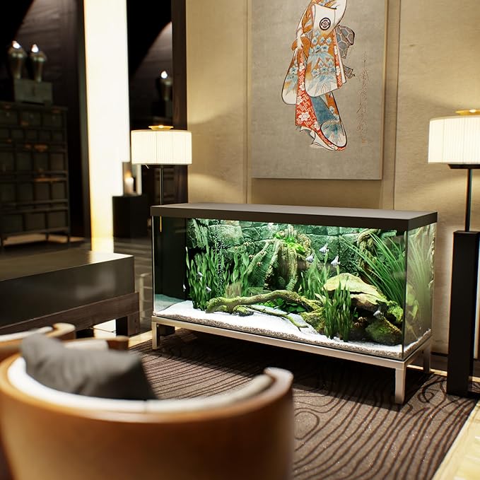 20 in X 60 in. Aquarium Stand | Industrial Style Aluminum Fish Tank Base with Open Frame Design-PawvioPets