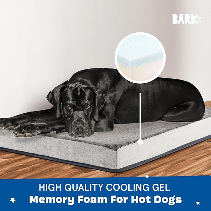 Barkbox Orthopedic Dog Bed with Memory Foam, Premium Comfort for Dogs and Puppies, Dog Bed for Joint Relief and Restful Sleep, Durable and Easy to Clean - Grey, XXL-PawvioPets