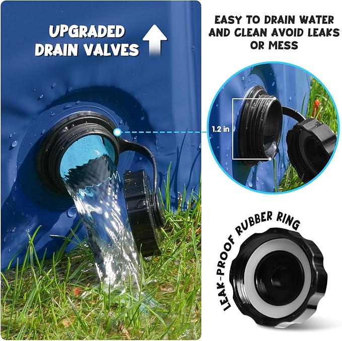 Furrybaby Dog Pool, Kiddie Pool Hard Plastic Foldable Dog Pools for Large Dogs Portable Pet Doggie Wading Swimming (Navy 63'') Indoor and Outdoor-PawvioPets