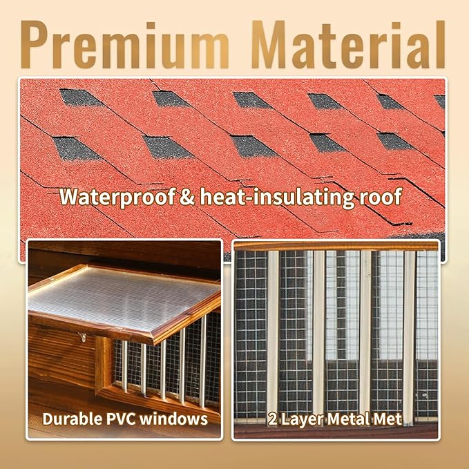 Dog House Outdoor, Solid Pine Wood Dog House with Waterproof Roof, Warm Spacious Pet House, Heavy Duty Animal Shelter for Large Breed Weatherproof, 4XL-PawvioPets