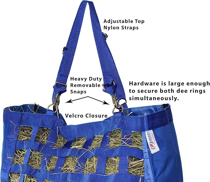 Derby Originals Front Web Slow Feeder Horse Hay Bag Super Tough Bottom with 6 Month Warranty-PawvioPets