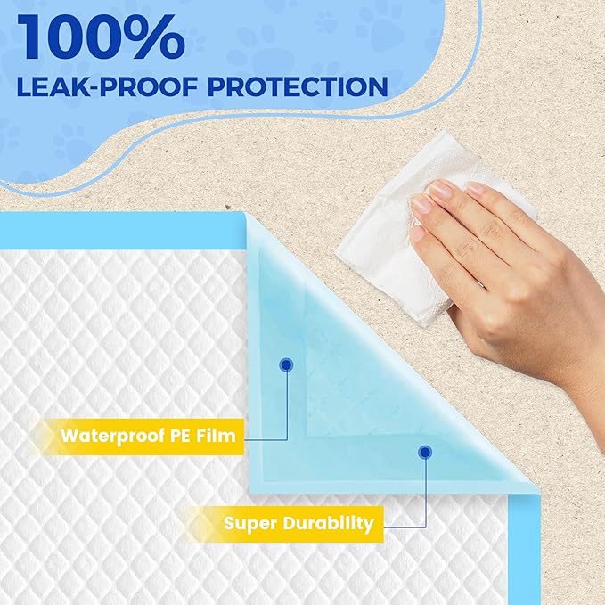 Dog Pee Pads Extra Large 28"x34" - 100 Pack Super Absorbent XLarge Puppy Pads 100 Count Leak-Proof Disposable XL Pet Potty Training Pads for Dogs, Puppies, Doggy-PawvioPets