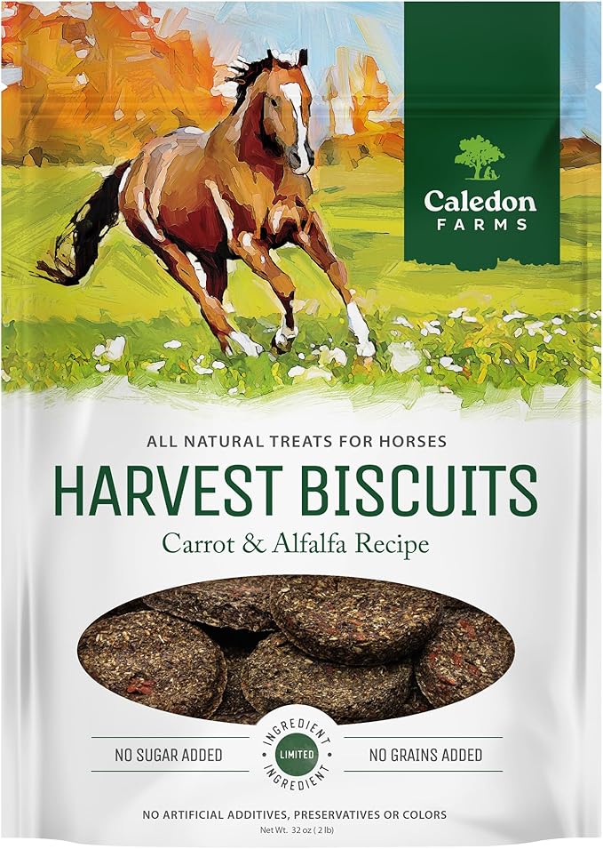 Caledon Farms Harvest Biscuits - Carrot & Alfalfa Recipe Horse Treats 32oz-PawvioPets
