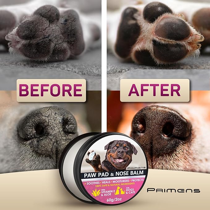 Dog Paw Balm for Dry Cracked Paws – Lick-Safe Moisturizer and Organic Paw Wax with Aloe & Vitamin E – Hot Pavement and Winter Snow Protection – Nose Safe – for All Breeds-PawvioPets