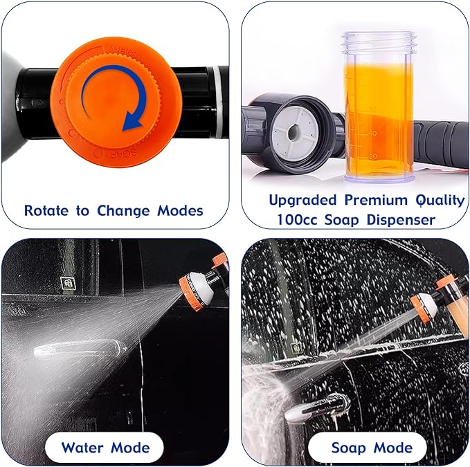 Dog Shower Attachment Water Hose Nozzle Sprayer Set with Metal 3-Way Shower Diverter & 6.6 Ft Long Hose for Bathroom Shower Arm Easy Indoor Outdoor Pet Pup Dog Washing Hose attachment-PawvioPets