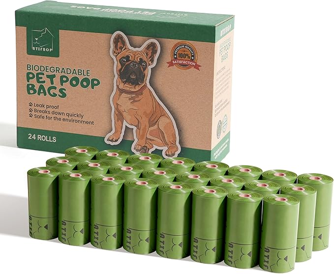 Biodegradable Dog Poop Bags Rolls 360 Count Scented, Leak Proof and Extra Thick Waste Bag Refill (Scented)-PawvioPets
