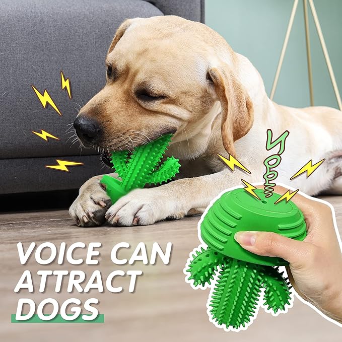 Dog Chew Toys Dog Toothbrush Stick Teeth Cleaning Brush Dental for Medium Large Dog, Puppy Christmas Easter Birthday Gifts, Outdoor Squeaky Toys for Aggressive Chewers Interactive Tough Toys-PawvioPets