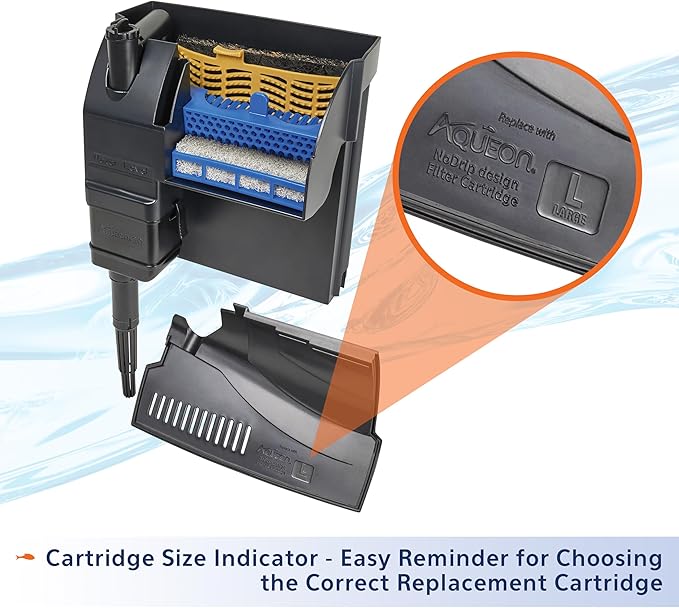 Aqueon Aquarium Fish Tank SmartClean Power Filter with EcoRenew Filter Cartridge, 20-30 Gallons-PawvioPets