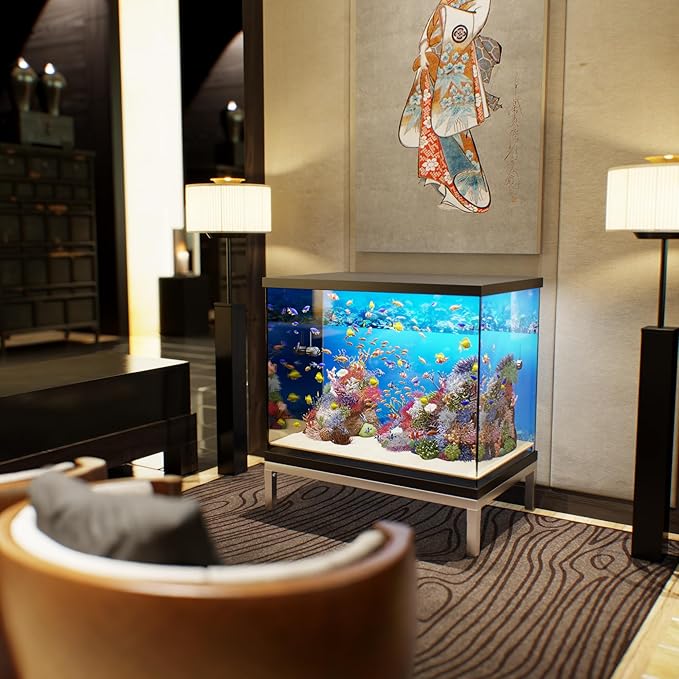 24 in X 36 in. Aquarium Stand | Industrial Style Aluminum Fish Tank Base with Open Frame Design-PawvioPets