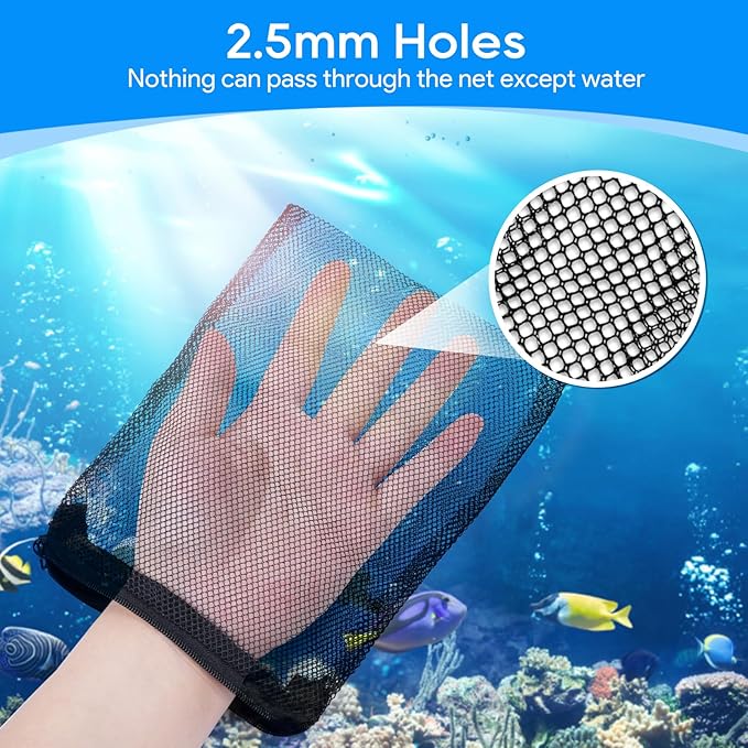20PCS Aquarium Filter Media Bags for Aquarium with Zipper, Fine Mesh Bag Reusable Strong Polyester for Activated Carbon, Bio Filter Balls, Ceramic Rings, Filter Stones 7.8" x 5.9"-PawvioPets