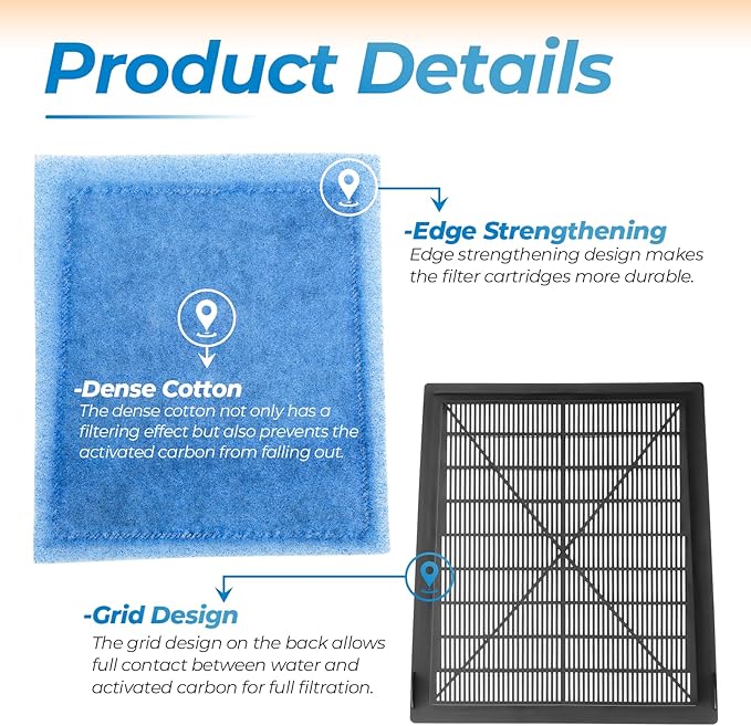 ANTOBLE 12 Pack Rite-Size C Filter Cartridges Fish Tank Aquarium Filters Compatible with Marineland Penguin 200 350 PRO 275 375 Bio-Wheel Power Filters-PawvioPets