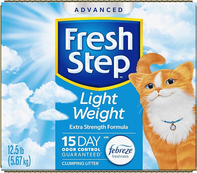 Fresh Step Light Weight Advanced Extreme Cat Litter with Febreze Freshness, Extra Strength Formula Clumping Litter, 25 lbs. (2 x 12.5 lb. Box)-PawvioPets