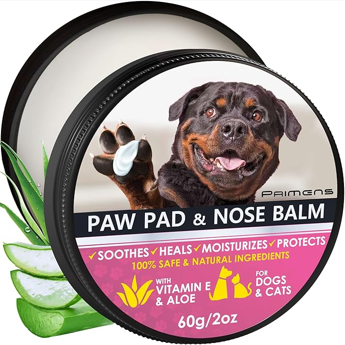 Dog Paw Balm for Dry Cracked Paws – Lick-Safe Moisturizer and Organic Paw Wax with Aloe & Vitamin E – Hot Pavement and Winter Snow Protection – Nose Safe – for All Breeds-PawvioPets