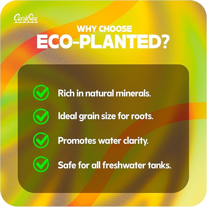 CaribSea Eco-Complete Planted Aquarium Substrate - 20 lbs - Black Nutrient-Rich Gravel for Freshwater Planted Tanks - Promotes Healthy Plant Growth & Water Stability-PawvioPets