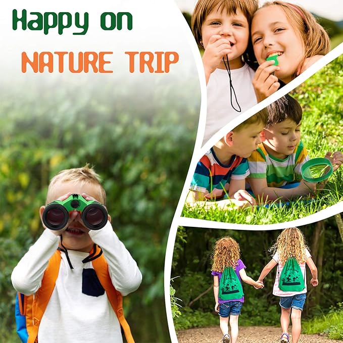 GINMIC Kids Explorer Kit & Bug Catching Kit, 16 Pcs Outdoor Exploration Safari Kit for Kids Camping with Binoculars, Adventure, Hunting, Hiking, Educational Toy Gift for 3-12 Years Old Boys Girls-PawvioPets