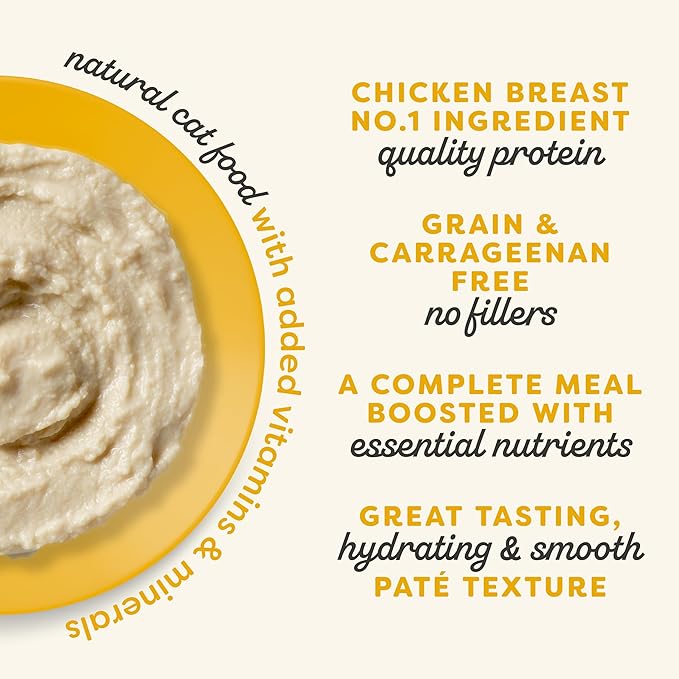 Applaws Vitality Wet Cat Food Paté, Natural Canned Cat Food, Wet Food for Cats with Added Vitamins and Minerals, Grain Free, Carrageenan Free, Chicken Breast (24 Count, 5.5oz Cans)-PawvioPets