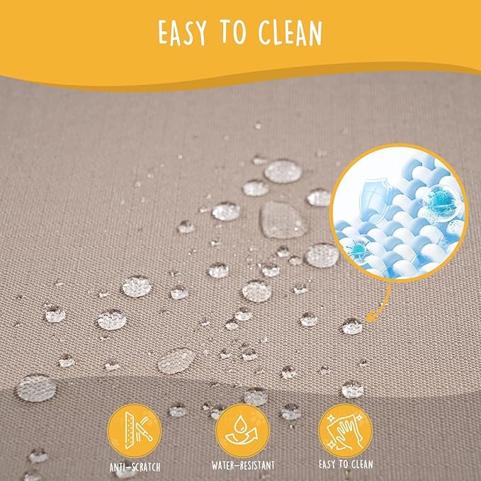 Daisy Cot, Large Foldable Elevated Dog Bed, Portable Raised Outdoor Folding Dog Cot, Cooling, Chew Proof, Waterproof, Heavy Duty Up to 160 Lbs for Camping/Home, Brown, 43"x27"x7”-PawvioPets