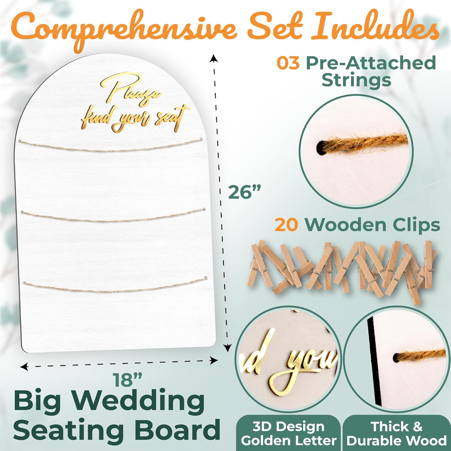 Wedding Seating Chart Board Display for Wedding Reception - Rustic Seating Chart for Reception Display, Find Your Seat Sign Wood Board Decor Ideas