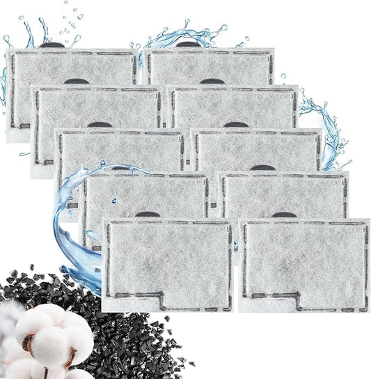 10 Pack Small Filter Cartridges for Aqueon,Small Fish Tank Replacement Filter for Aqueon QuietFlow E Internal Power Filter Size 10 and MiniBow Aquarium Filters Size 1, 2.5 and 5 Gallon-PawvioPets