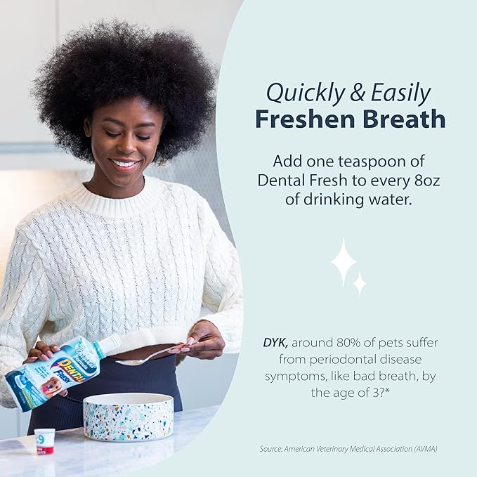 Dental Fresh Water Additive for Dogs, Original Formula, 8oz – Cat & Dog Breath Freshener and Teeth Cleaning for Dental Care for Pets – Add to Water-PawvioPets