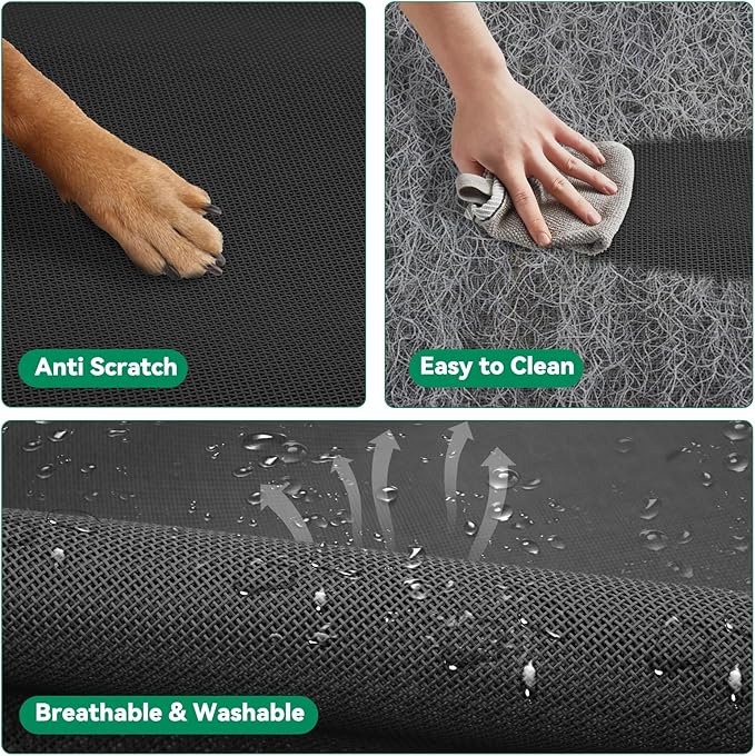 Elevated Dog Bed Raised Outdoor Dog Cot for Extra Large Dogs, Installation Requires No Tools, Frame with Washable Cooling Breathable Mesh Anti-Slip Feet, Indoor Pet Bed, Black, 48.8 Inches-PawvioPets