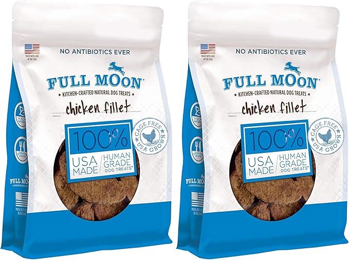 Full Moon Chicken Fillet Healthy All Natural Dog Treats Human Grade Made in USA 48 oz (Pack of 2)-PawvioPets