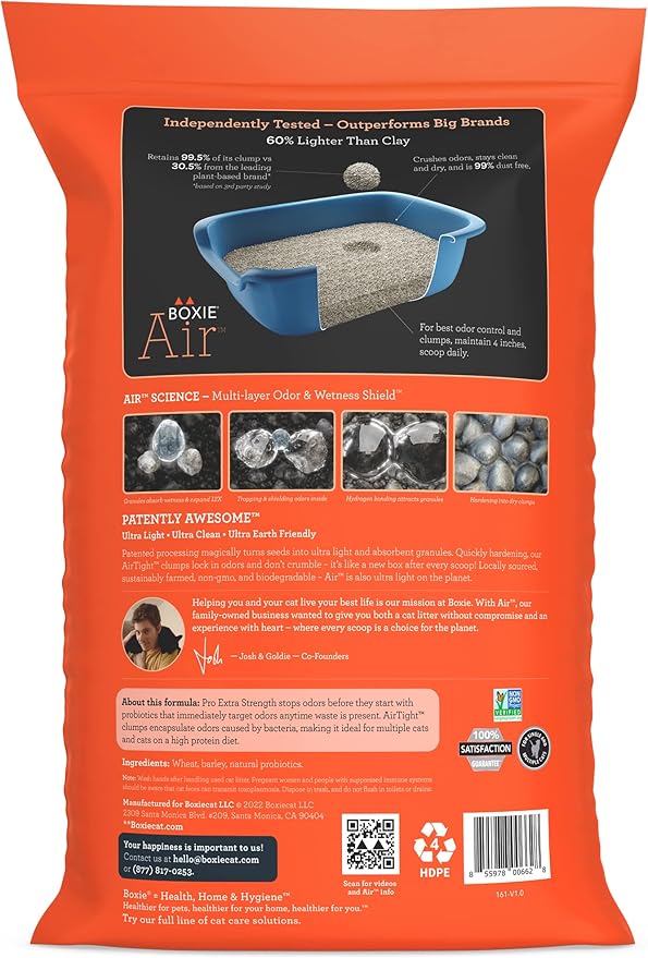 Boxie® Extra Strength Cat Litter, Lightweight 35-Day Odor Control, Clumping, 16.5lb-PawvioPets
