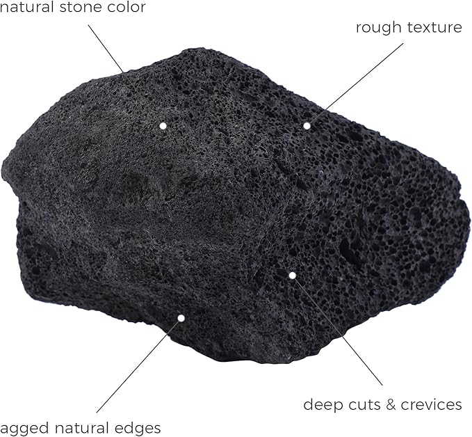 2-8 Inches Large Natural Black Lava Rock 5 PCS Aquarium Rocks for Aquascaping, Aquarium Landscaping, Terrariums, Fish Tank Decoration, Vivariums, Paludarium, Reptile and Amphibian Enclosures-PawvioPets