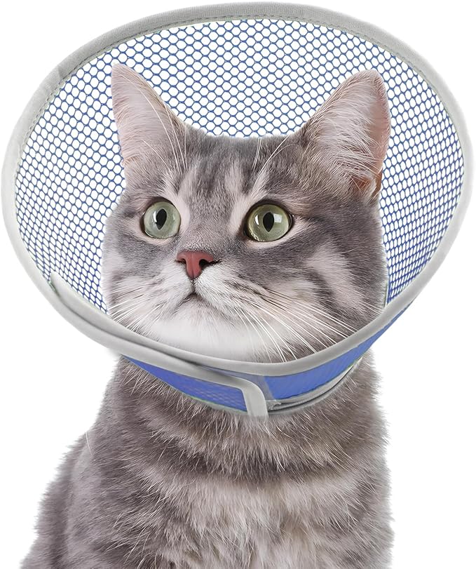 Cat Cone Collar Soft to Stop Licking After Surgery, Waterproof Lightweight Recovery Collar for Cats and Small Dogs, Elizabeth Plastic Cone Alternative, Neck Pillow to Prevent Scratches-PawvioPets