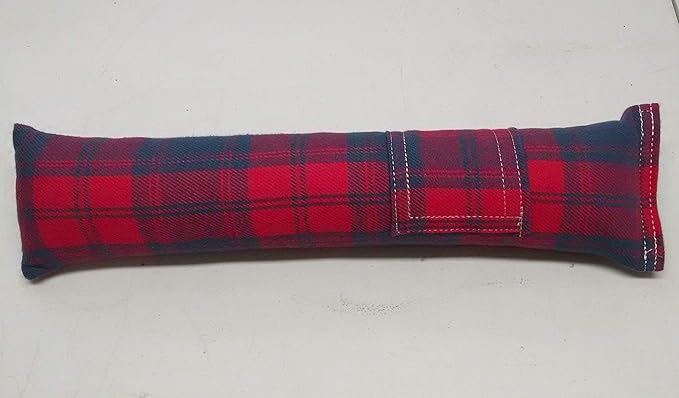15" Cat Kicker Toy with Refillable Catnip Pocket (Red Flannel) - Filled with 1 oz Premium Canadian Catnip-PawvioPets