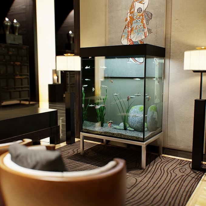 24 in X 36 in. Aquarium Stand | Industrial Style Aluminum Fish Tank Base with Open Frame Design-PawvioPets