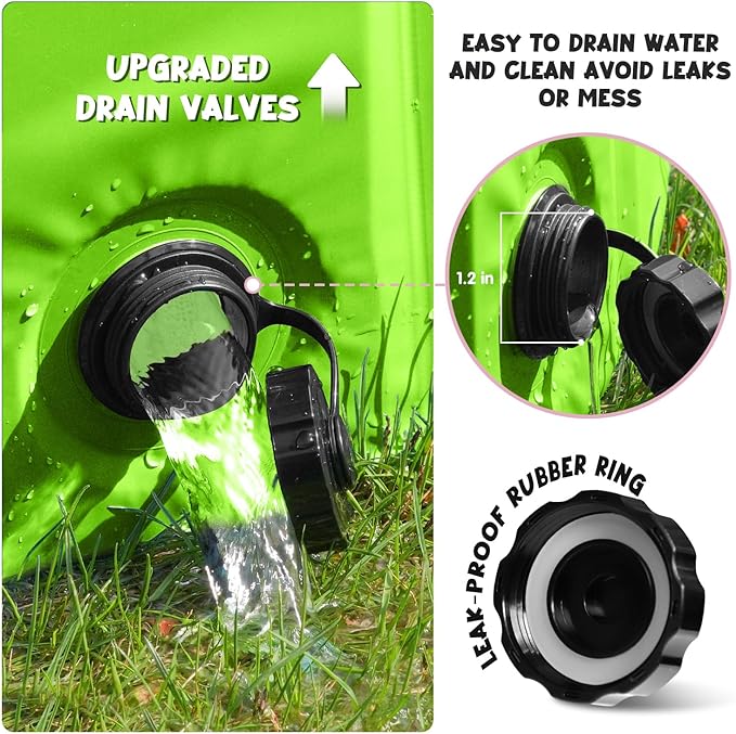 Furrybaby Dog Pool, Kiddie Pool with Hard Plate Collapsible Pet Bath Foldable Swimming Pet Pool Portable Green 32''-PawvioPets