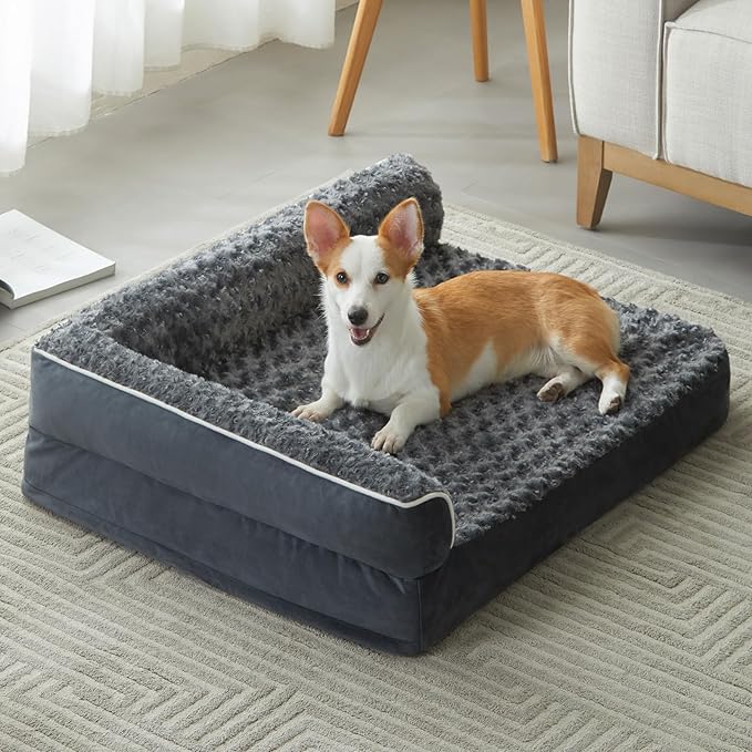 BFPETHOME Orthopedic Dog Beds for Large Dogs-Waterproof Sofa Dog Bed with Removable Washable Cover, Large Pet Bed with Waterproof Lining and Nonskid Bottom, Pet Bed for Dogs-PawvioPets