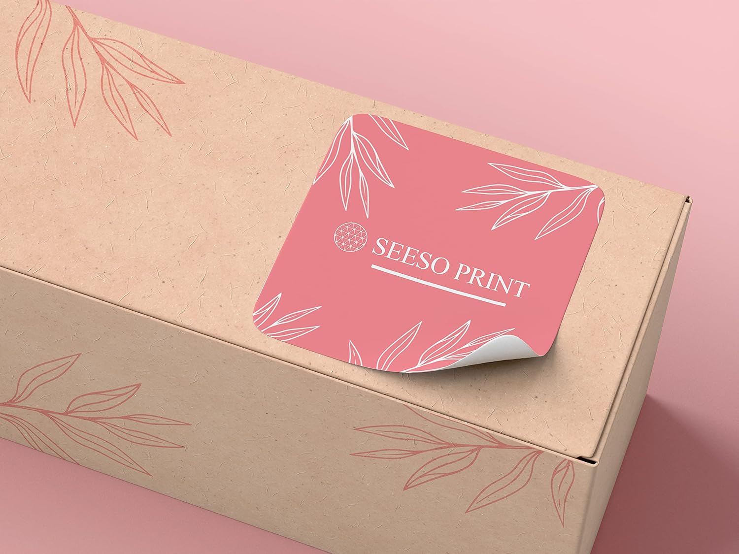 300 pcs Premium Custom Stickers Uncoated Paper 2 inch Square - Personalized Stickers for Businesses with Logo and Name