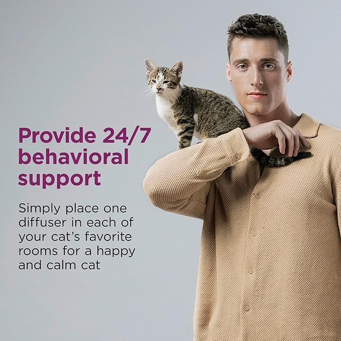 COMFORT ZONE Value Kit: 3 Cat Calming Diffusers & 6 Refills; Cat Pheromones Help Anxiety; Reduce Stress, Urine Marking, Scratching-PawvioPets