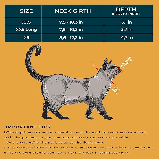 Cat Cone Collar - Soft Adjustable Cat Elizabethan Healing Collar – Lightweight Wound‑Protection Neck Cone for Licking/Biting Prevention, Fits Neck 6.5″–10.5″, Ideal Post‑Surgery & Injury Care-PawvioPets