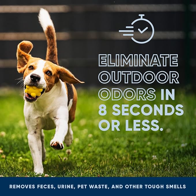 Eco Strong Outdoor Odor Eliminator Outside Dog Urine Enzyme Cleaner Powerful Pet, Cat, Animal Scent Deodorizer | Professional Strength for Yard, Turf, Kennels, Patios, Decks (128 OZ)-PawvioPets