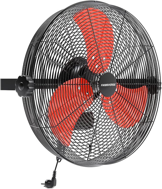 18 Inch Wall Fan Pro Series - 4900 CFM 3 Speed High Velocity Industrial Wall Mount Fans for Commercial, Residential, Warehouse, Covered Patio, Shop, Garage, Barn, Gazebo UL Safety Listed-PawvioPets