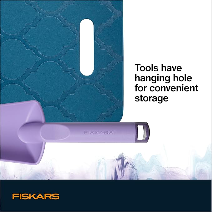 Fiskars Knee Pad, Trowel, and Cultivator Set, Explore Collection-PawvioPets