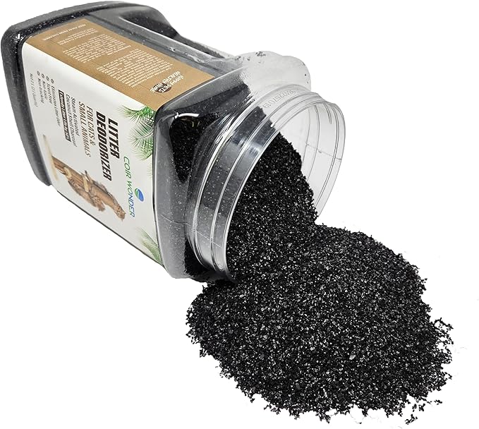 Cat Litter Deodorizer – 2.2 Lb Activated Charcoal Carbon – Odor Eliminator for Litter Box, Chicken Coop, Small Animal Enclosures – Extends Litter Life – Natural Pet Odor Control Granules-PawvioPets