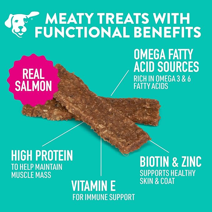 Dogswell Skin & Coat Jerky Dog Treats, Salmon, 10 oz. Bag-PawvioPets