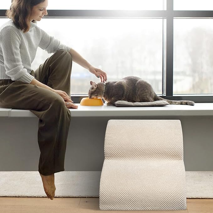 Dog Stairs for Small Dogs - High Density Foam Pet Steps, Extra Wide Dog Ramp with Non-Slip Bottom for High Beds, Couch and Sofa, Best for Dogs Injured, Older Doggy Cats-PawvioPets