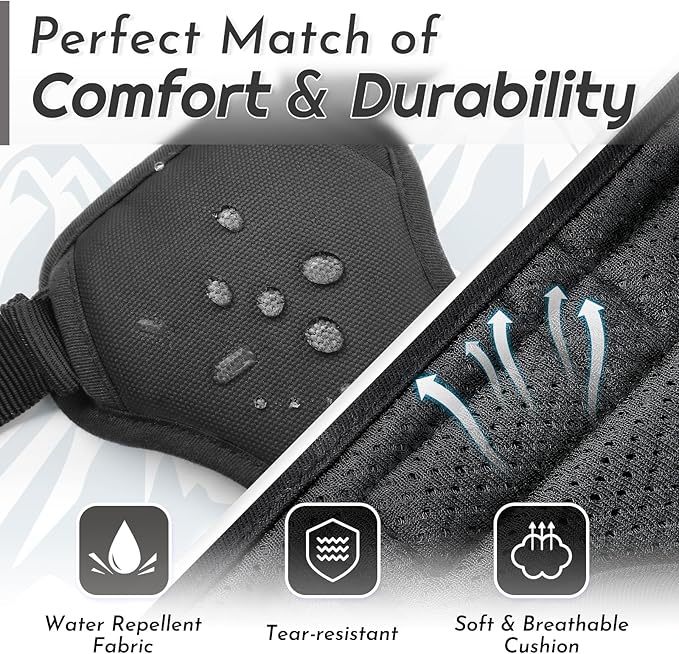 Eagloo Dog Harness Medium Sized Dog, No Pull Service Vest with Reflective Strips and Control Handle, Adjustable and Comfortable for Walking, No Choke Pet Harness with 2 Metal Rings, Black, M-PawvioPets