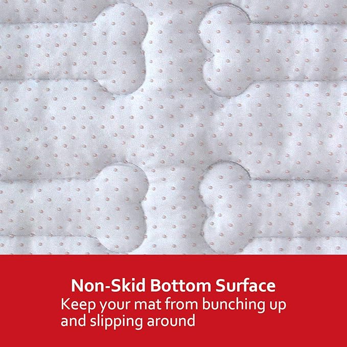 Dog Crate Mat (21" X 14"), Soft Dog Bed Mat with Cute Prints, Personalized Crate Pad, Anti-Slip Bottom, Machine Washable Kennel Pad-PawvioPets