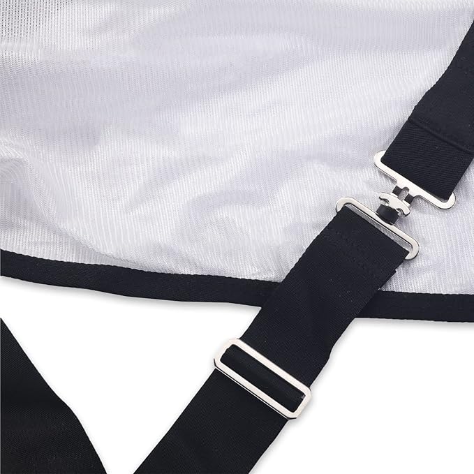 Comfy Mesh Horse Fly Sheet Equine Summer Sheets Stand Neck White 66-PawvioPets