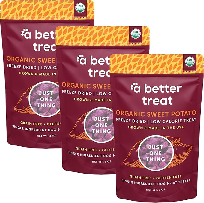 A Better Treat – Freeze Dried Organic Purple Sweet Potato Dog and Cat Treats, Organic, Single Ingredient | Natural, Healthy, Diabetic Friendly | Made in The USA-PawvioPets