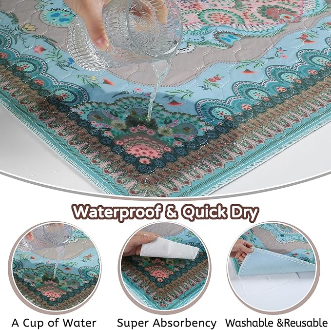 Aitmexcn Washable Pee Pads for Dogs, 2Pack Super Absorbent Reusable Puppy Pads ,100% Waterproof, Leak-Proof Whelping Pads Non-Slip Dog Mats for Floor Protector,Couch Cover, Crate, Potty Training 41x41-PawvioPets