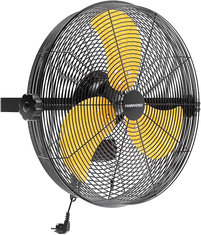 18 Inch Wall Fan Pro Series - 4900 CFM 3 Speed High Velocity Industrial Wall Mount Fans for Commercial, Residential, Warehouse, Covered Patio, Shop, Garage, Barn, Gazebo UL Safety Listed-PawvioPets